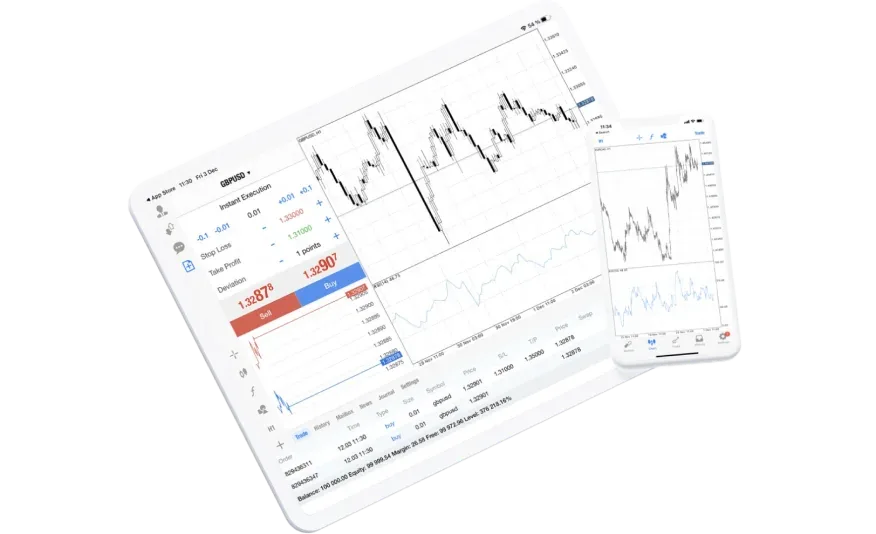 CMC Markets — Visuel des produits et services du site officiel